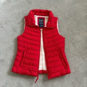 GAP Red Puffer Vest XS